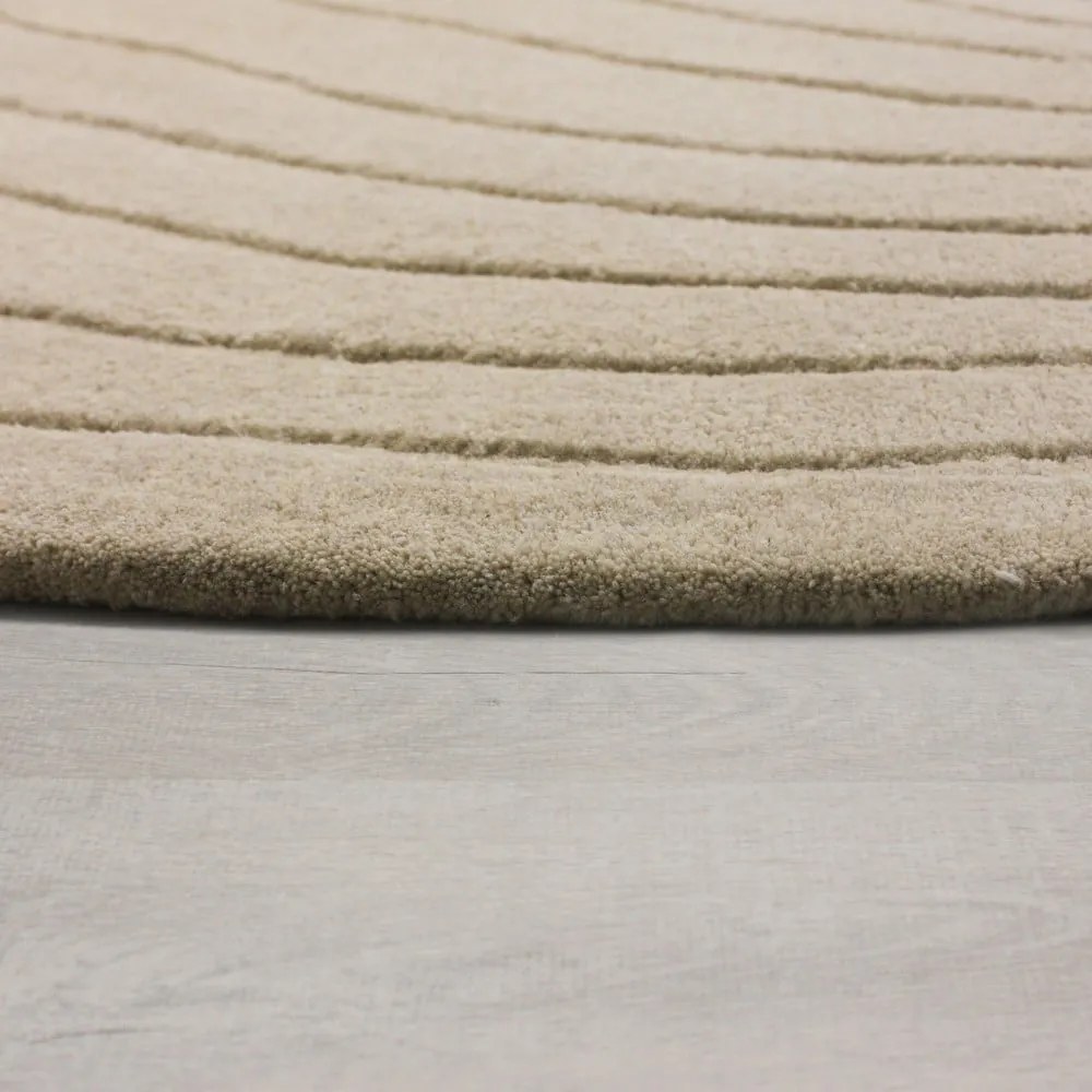 Бежов вълнен килим 160x230 cm Puddle Wool – Flair Rugs