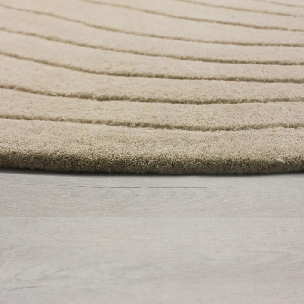 Бежов вълнен килим 200x290 cm Puddle Wool – Flair Rugs