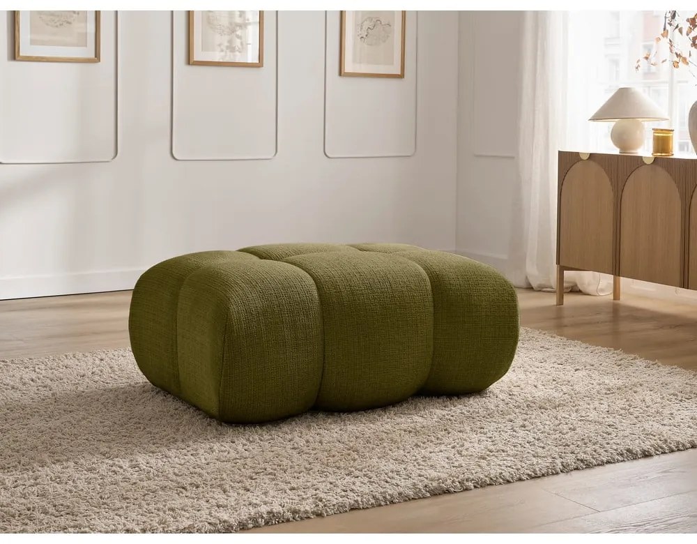 Зелена шенилова табуретка Ivane – Bobochic Paris