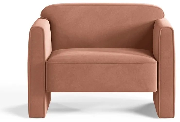 Розово кадифено кресло Abby – Micadoni