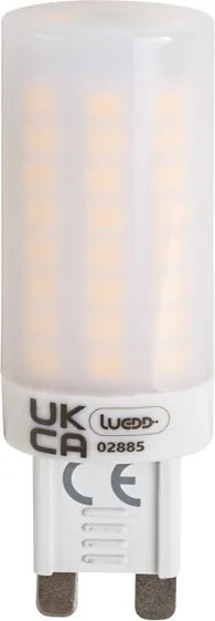 Комплект от 2 димируеми LED крушки G9 с 3 степени на димиране, опал, 4.5W, 500lm, 4000K