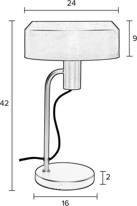 Черна настолна лампа Landon - White Label
