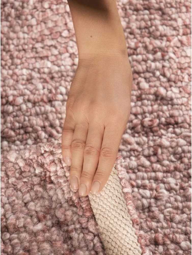 Сиво-розова ръчно изработена пътека от букле 80x200 cm Notting Hill Portobello – Ted Baker