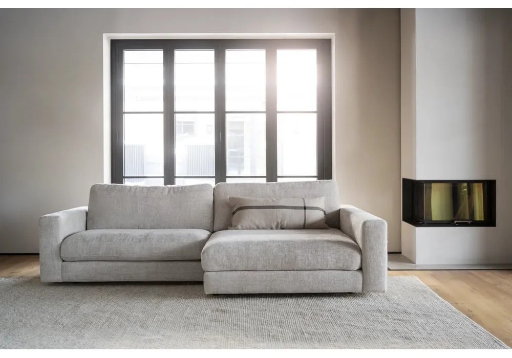 Кремав ъглов диван (десен ъгъл) Duncan - Rowico