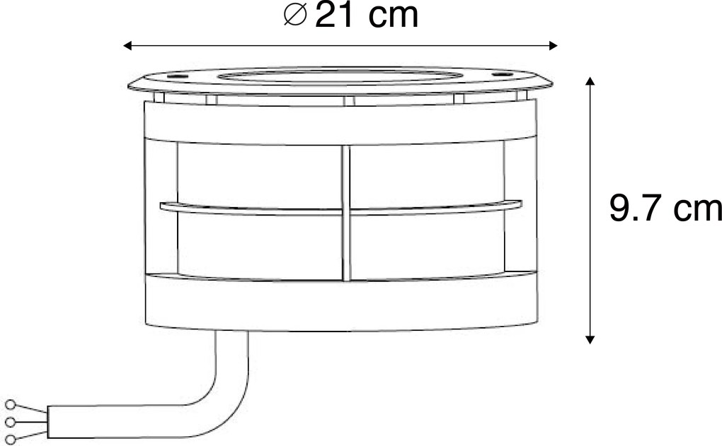 Модерен почвен прожектор стомана с LED 20W - Bridge