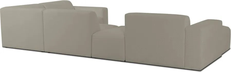 Светлокафяв ъглов диван от букле ("U" форма) Roxy – Scandic