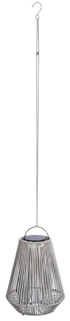 Бохемска настолна лампа сива, включва LED 3-степенно димируема IP54 соларна акумулаторна - Duca