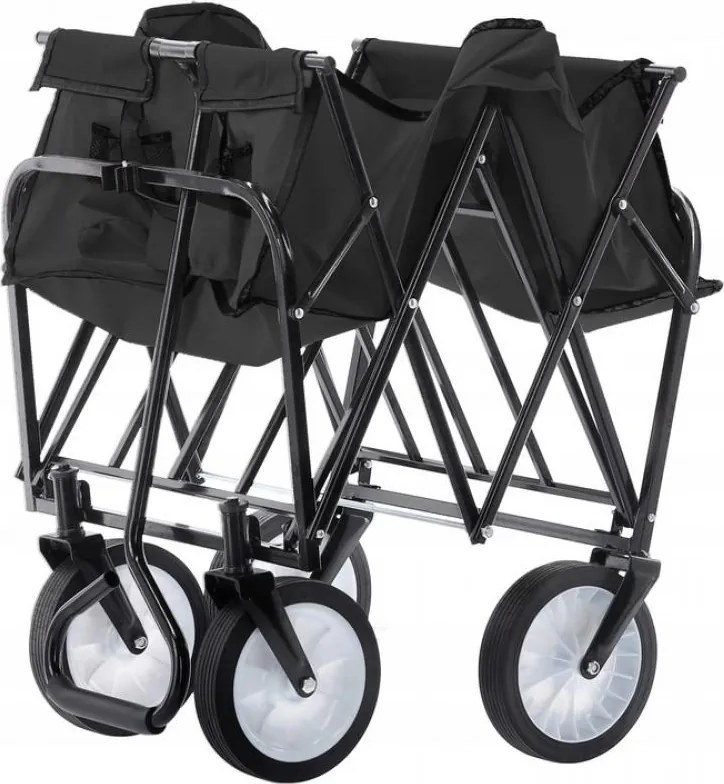 Сгъваема транспортна количка в черно