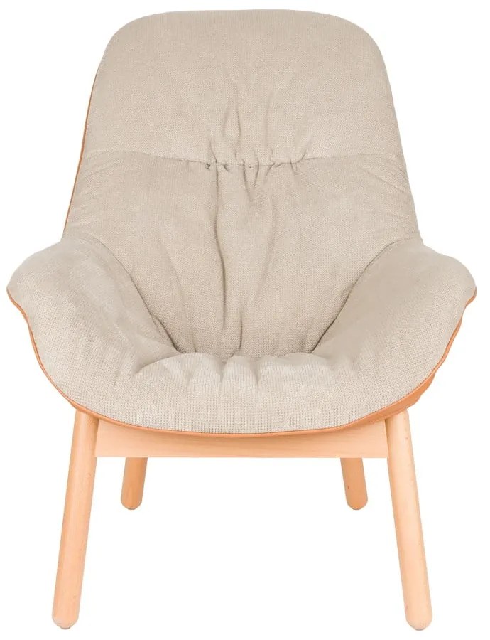 Бежово кресло Duke – White Label