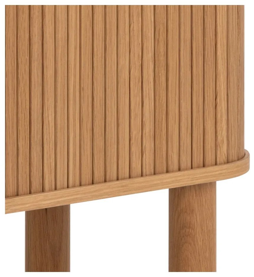 Шкафче от дъб с плъзгащи се врати в естествен цвят 80x145 cm Langley – Actona