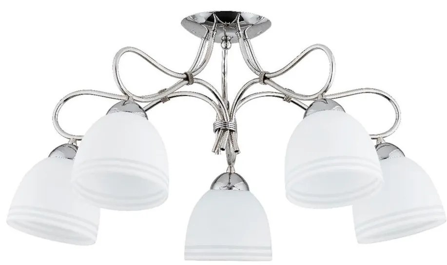 Полилей за повърхностен монтаж FILA 5xE27/15W/230V лъскав хром