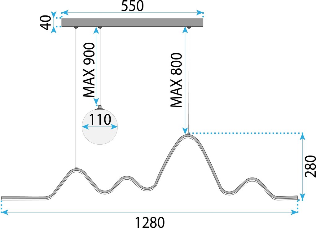 Лампа LED LHJ033-CP BLACK