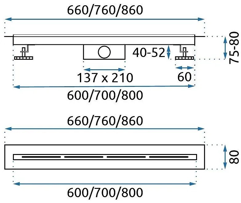 Линеен сифон Rea FILO Nickel Brush 60