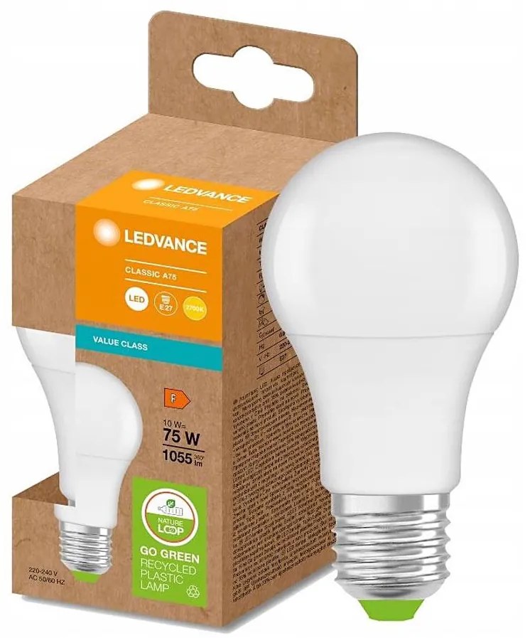 LED крушка от рециклиран пласт E27/10W/230V 2700K - Ledvance