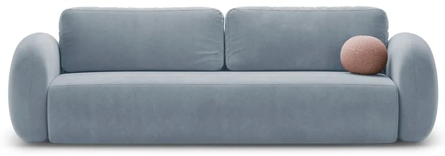 Сиво-син кадифен сгъваем/с място за съхранение диван 262 cm Tonale – Cosmopolitan Design