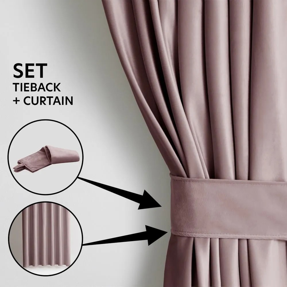 Светлокафяво затъмняващо перде 140x270 cm Eyelets – Restilo