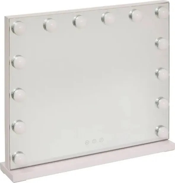 Огледало за баня 5five Holly, LED, 50x10x42.5 cm, Бяло