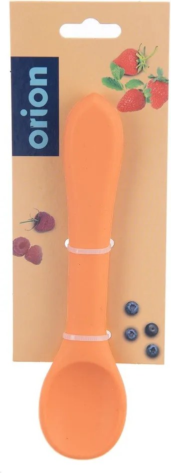 Оранжева детска лъжичка от силикон – Orion
