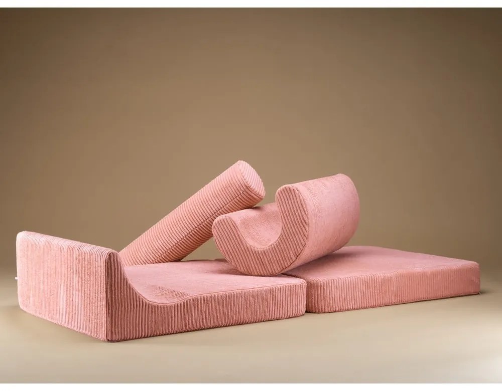 Розов детски стол от рипсено кадифе Flipster – Wigiwama