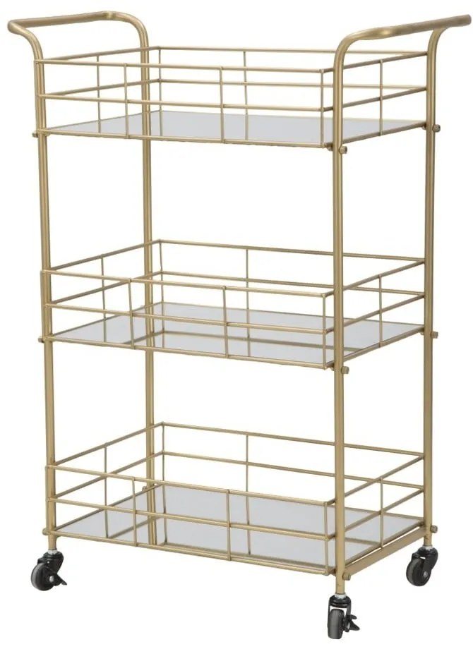 Количка за сервиране на 3 нива със златен дизайн Reo Carrello - Mauro Ferretti