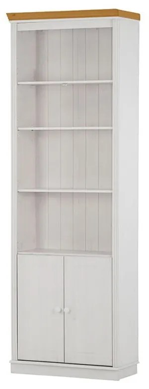 Бяла библиотека от масивен бор 74x223 cm Anita – Støraa