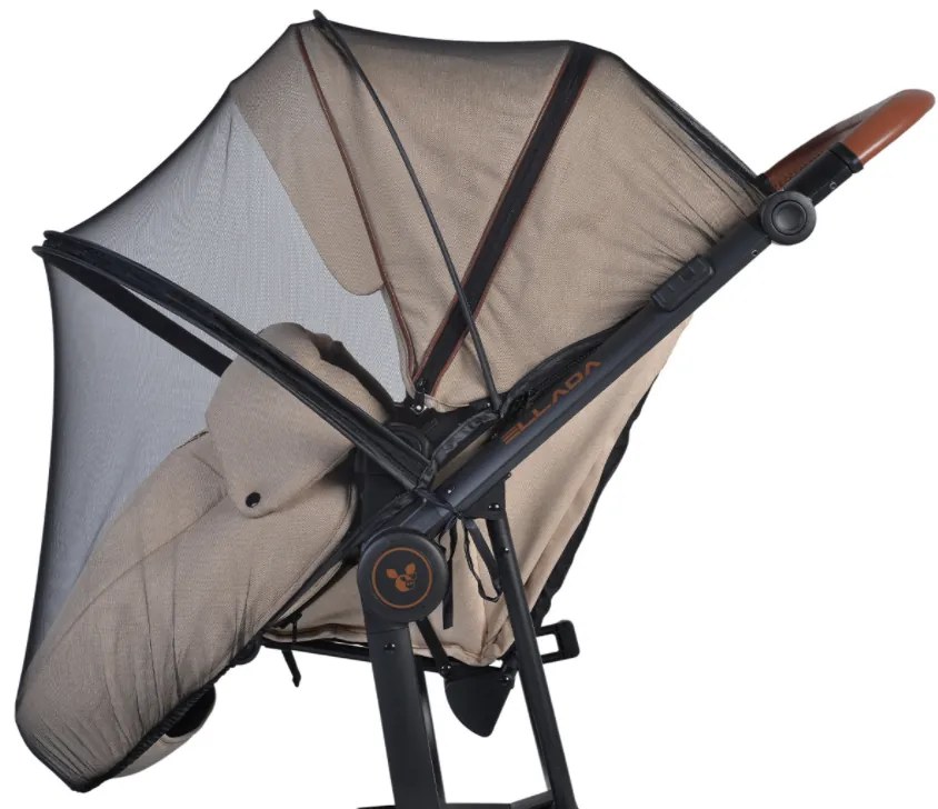 Комарник за бебешка количка - универсален черен