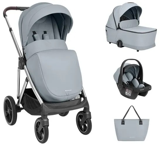 Комбинирана бебешка количка 3в1 Chiara KIKKABOO - Grey