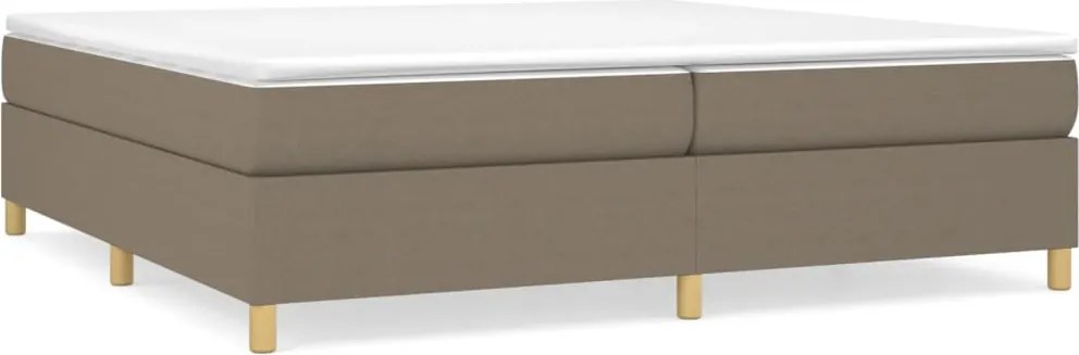 3120989 vidaXL Рамка за легло с пружини, таупе, 200x200 см, плат