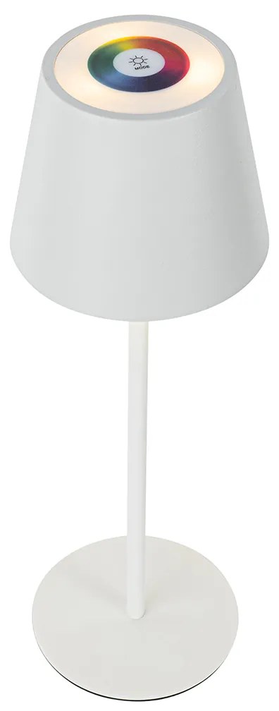 Комплект от 2 настолни лампи бели с димер и презареждащ се RGBW - Murdock