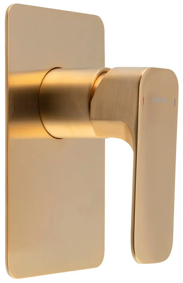 Вградена душ батерия в златист цвят (1 изход) Spy – Sapho