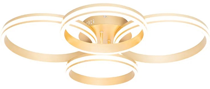 Таванна лампа Месинг с LED 3-степенна димируема 4-светлина - Navara