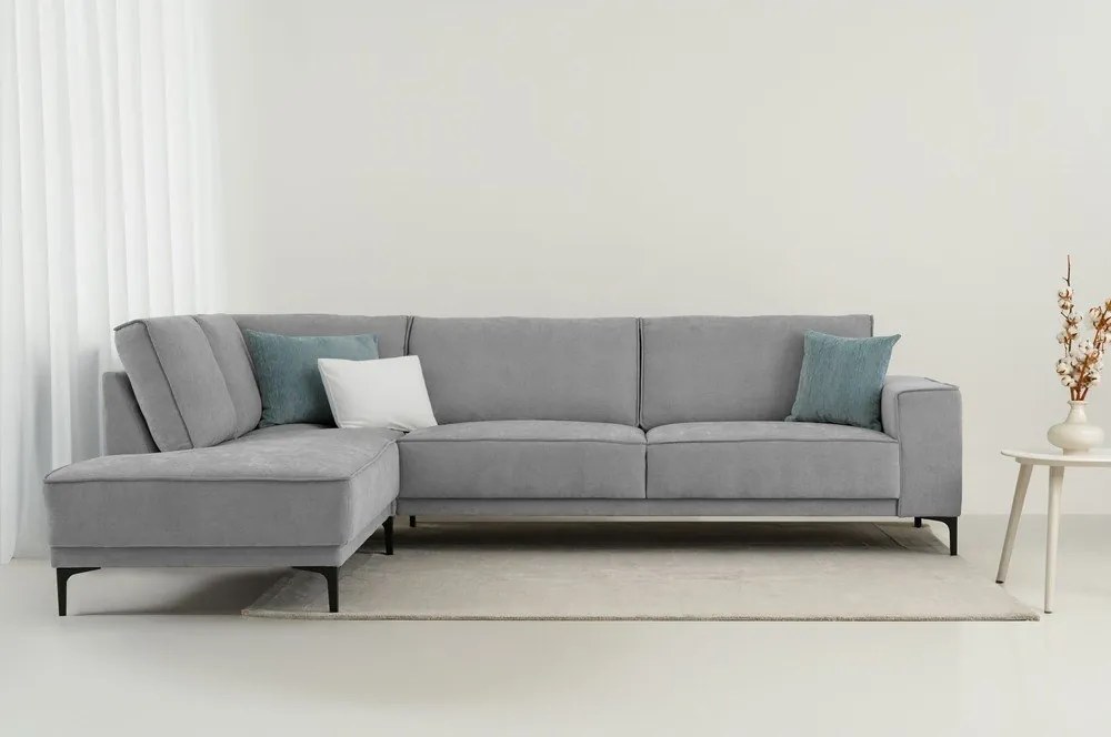 Сив ъглов диван (ляв ъгъл/L форма) Copenhagen – Scandic