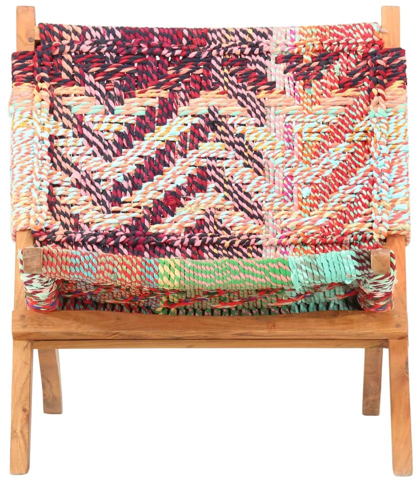 286608 vidaXL Сгъваем стол Chindi, многоцветен, плат