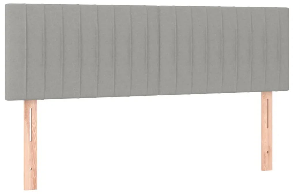 346242 vidaXL Горни табли за легло, 2 бр, светлосиви, 72x5x78/88 см, плат