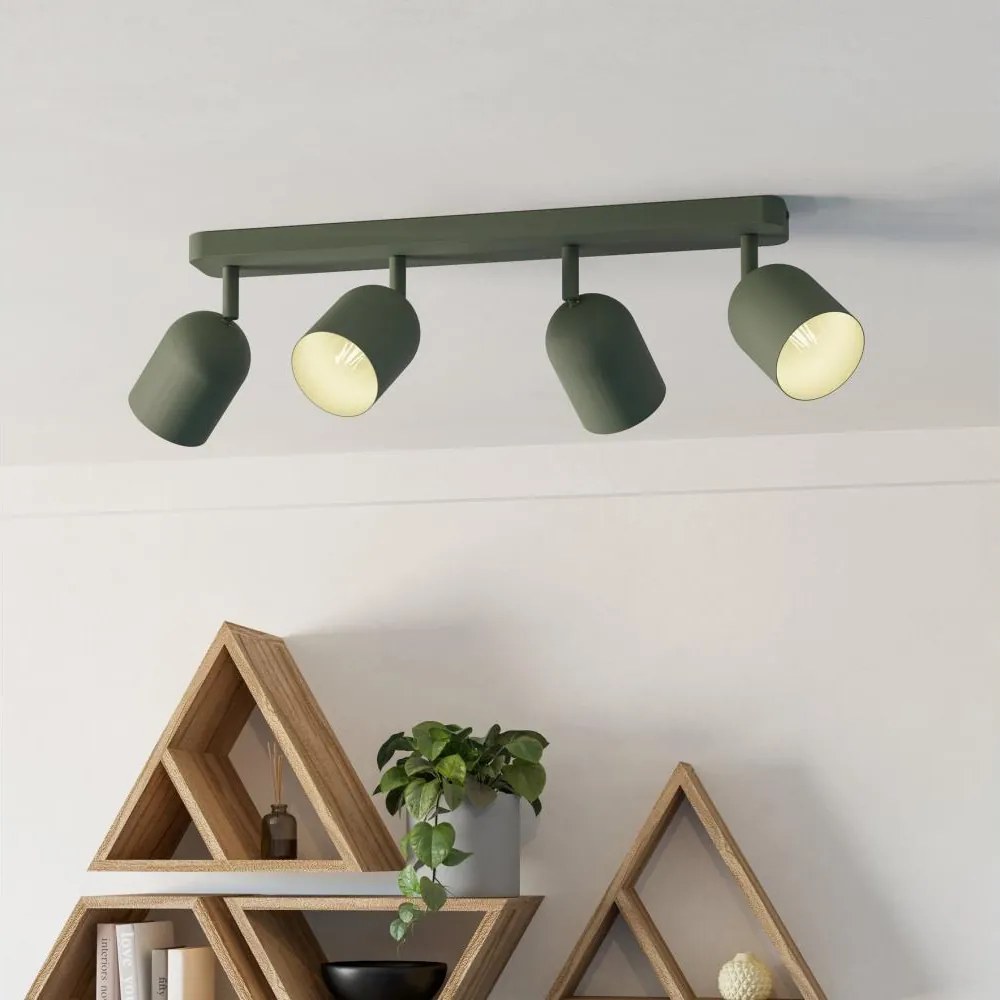 Eglo 44135 - Спотово осветително тяло TILSTON 4xE14/40W/230V, зелено