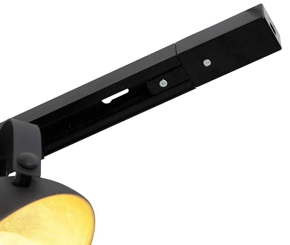 1-фазна релсова система с 3 регулируеми черни прожектора - Magnax