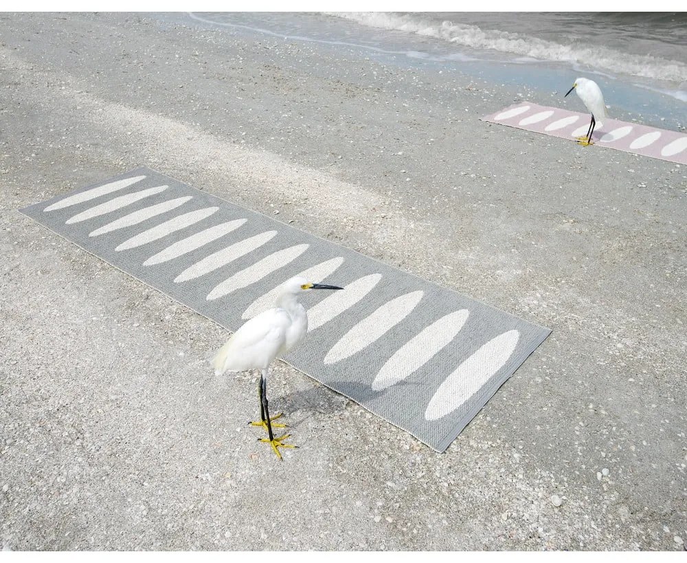 Сива пътека за открито и закрито 70x300 cm Ella Warm Grey – Pappelina