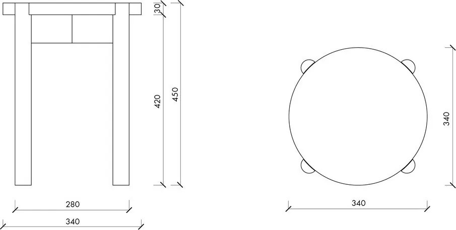 Зелен стол от масивен бук Hopp – noo.ma