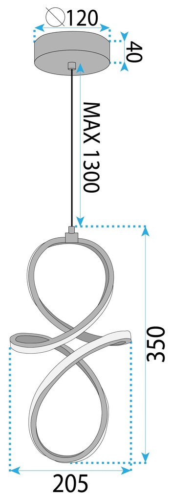 Висяща LED лампа LHJ091-1CP GOLD