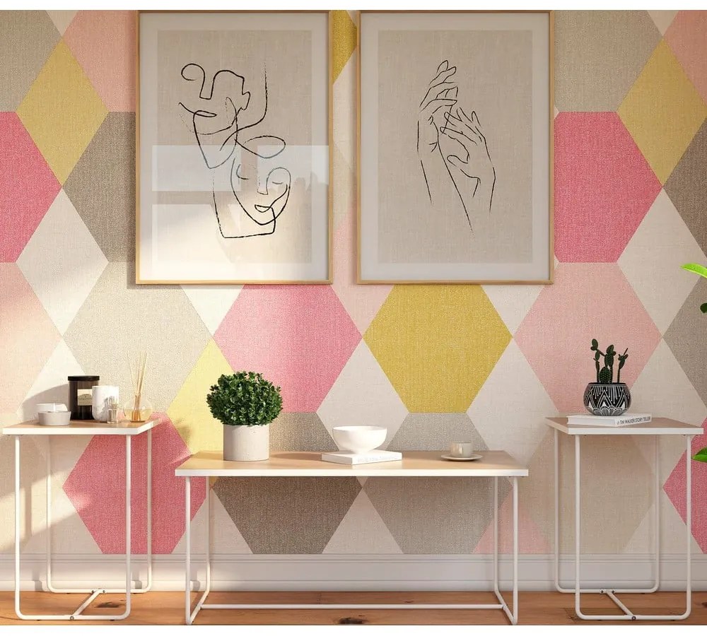 Бели/естествени конзолни маси в комплект 3 бр. с ясенов плот 50x100 cm Dante – Støraa