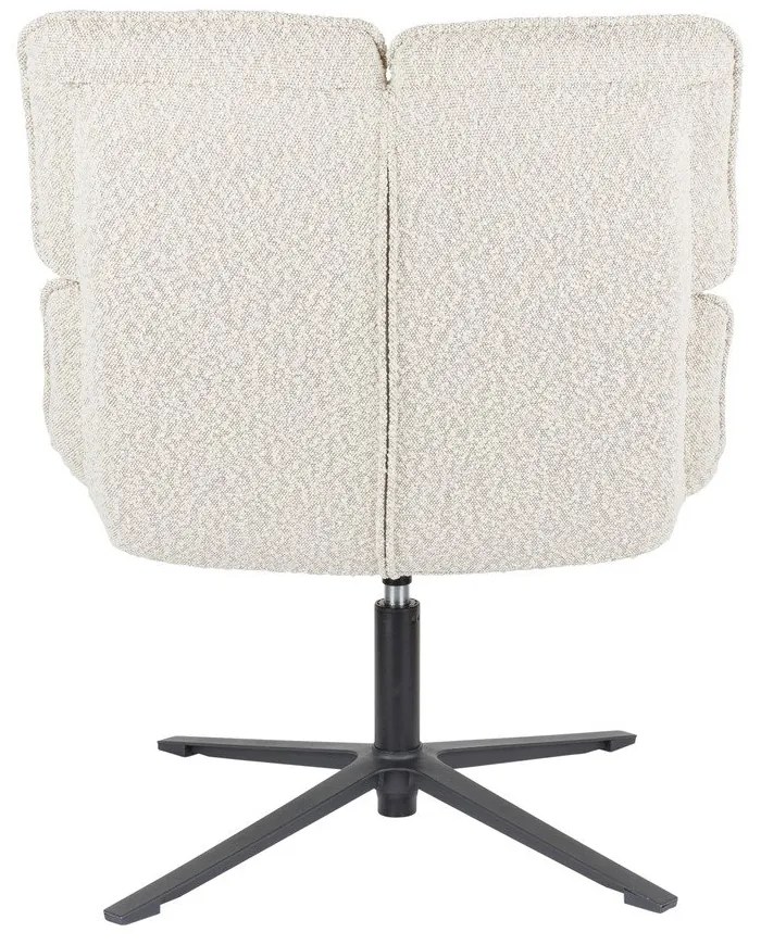 Кремаво въртящо се кресло от букле Bros – White Label