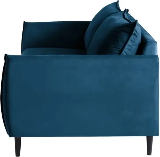 Тъмносин кадифен диван 203 cm Juli – Ropez