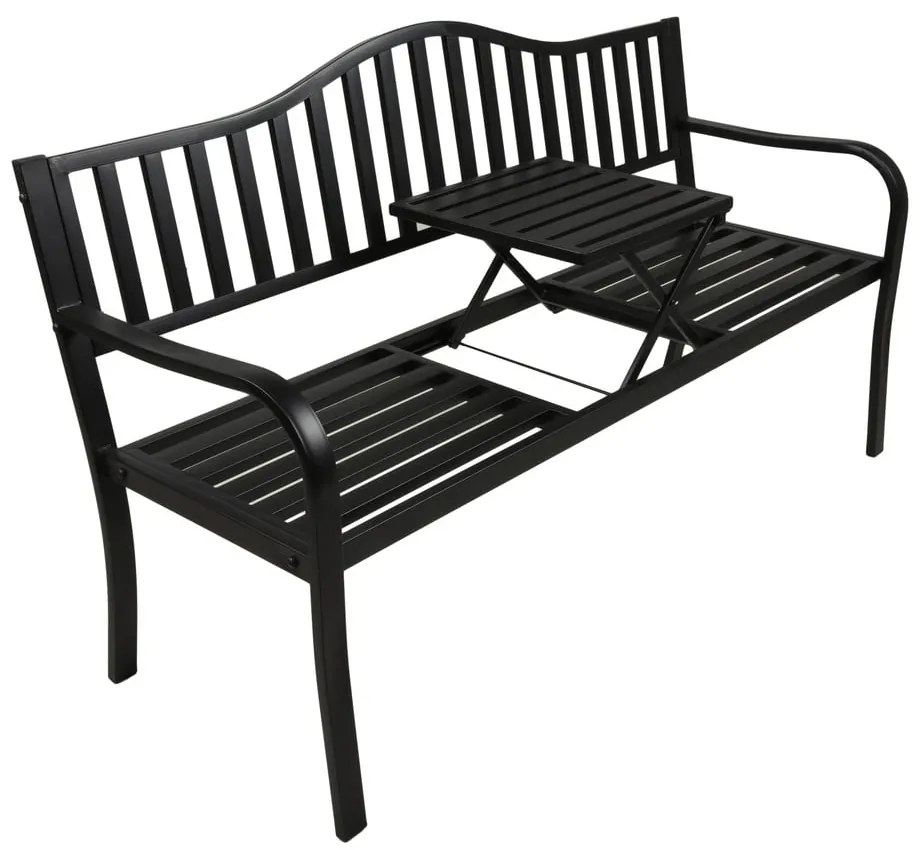 Черна метална градинска пейка Segula - Garden Pleasure