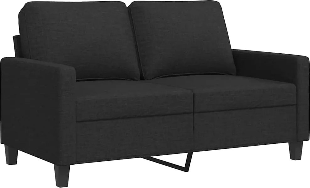 359159 vidaXL 2-местен диван, черен, 120 см, плат