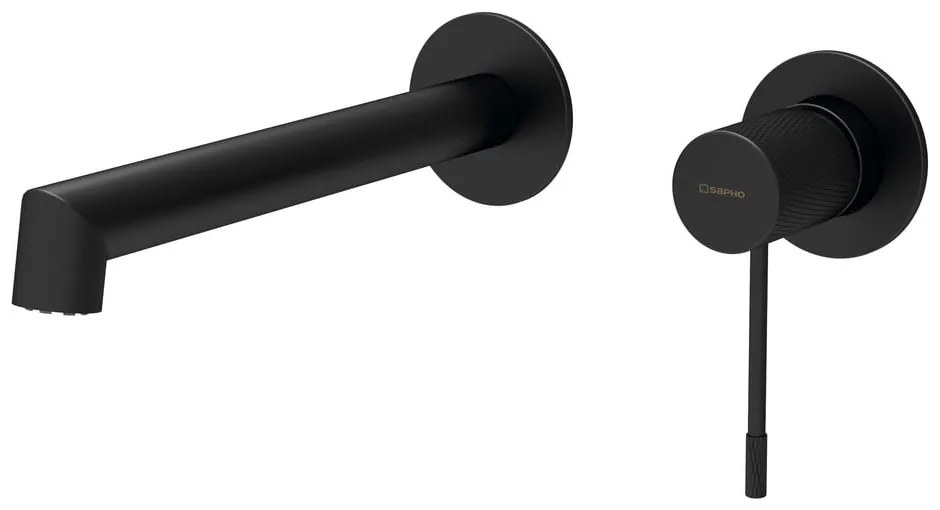 Матово-черна вградена батерия за мивка (1 изход) Solaris – Sapho