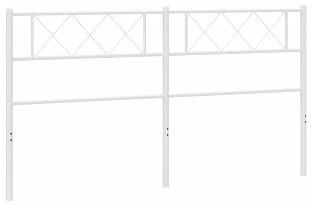 372361 vidaXL Метална табла за глава, бяла, 160 см