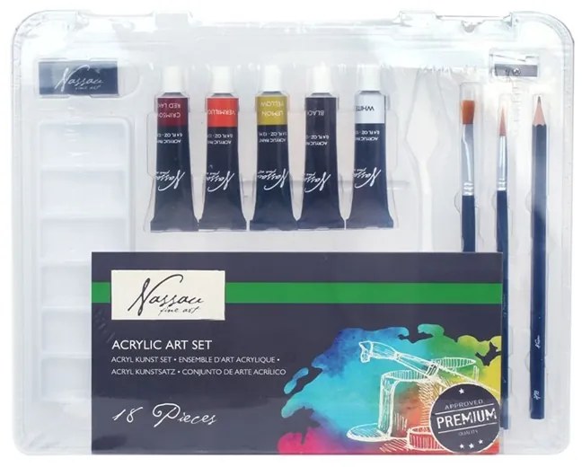 Nassau Акрилен комплект, в куфарче, 18 части