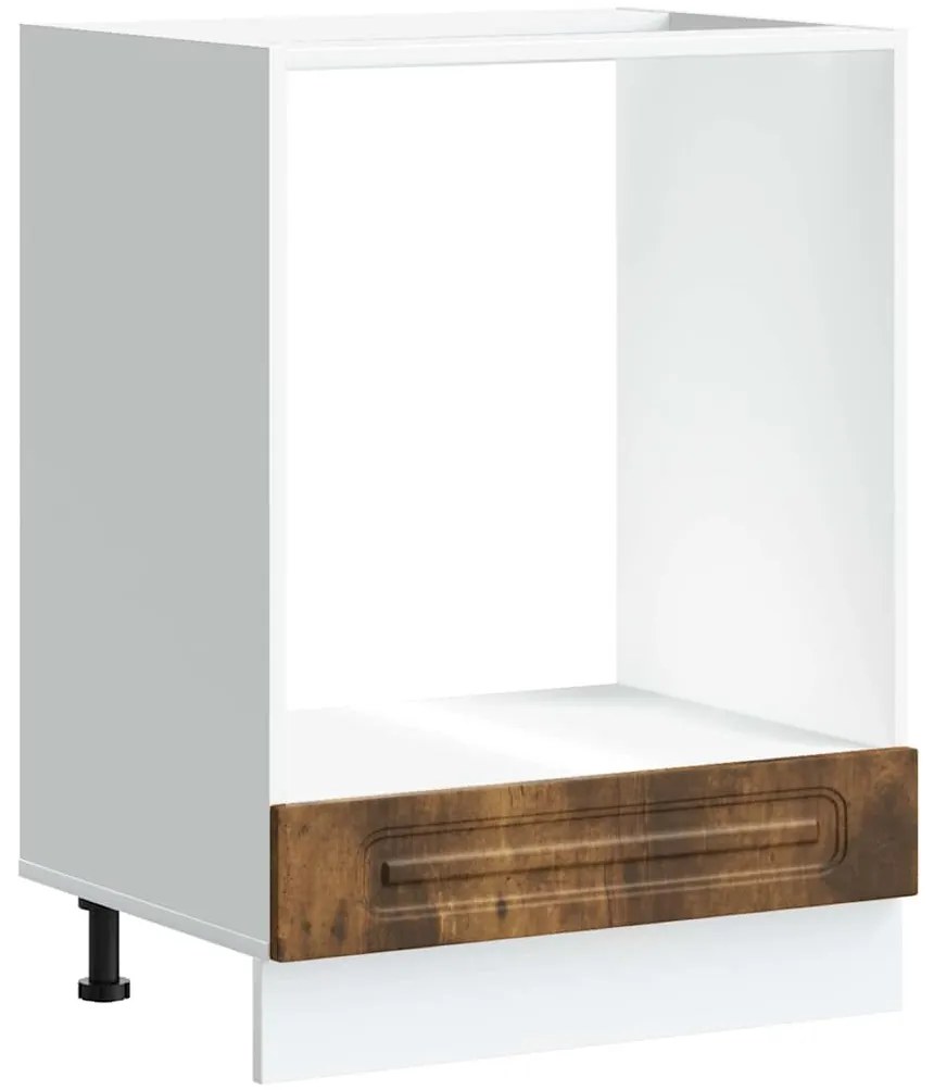 853522 vidaXL Шкаф за фурна, Kalmar, опушен дъб, инженерно дърво