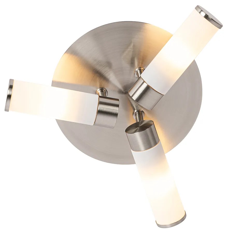 Модерна баня таванна лампа стомана 3-светлина IP44 - Bath