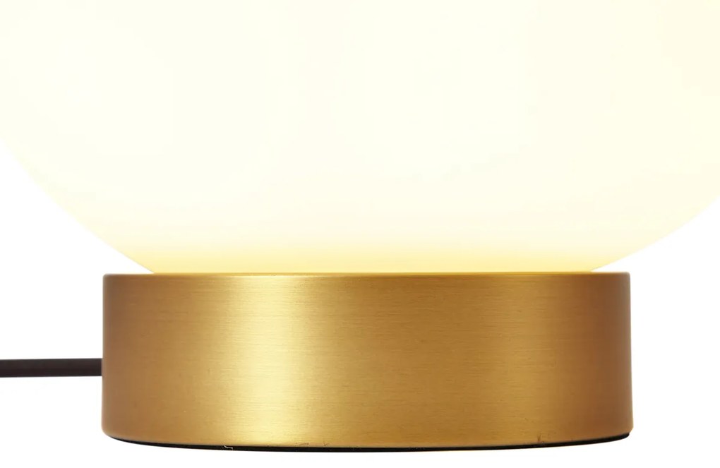 Дизайнерска настолна лампа месинг с опалово стъкло - Sally